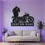 Personalized Chopper Romance Metal Wall Art with Heart