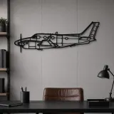Silhouette en métal d'avion King Air C90 GTX, Décoration murale en métal, Décor aéronautique, Décor d'aviation