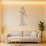 Minimalist Fashion Muse Metal Wall Art | Fashion Figure Wall Decor
