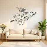 Ballet Grand Jete Metal Wall Art | Dance Silhouette Wall Decor