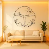 Warrior Three Flight Metal Wall Art | Yoga and Meditation Wall Decor