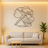 Contemporary Duet Curve Metal Wall Art | Couple Dance Wall Decor