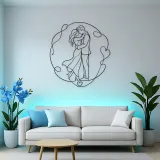 Timeless Love Embrace Metal Wall Art | Romantic Couple Decor