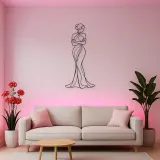 Arms Crossed Muse Metal Wall Art | Feminine Figure Wall Decor