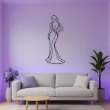 Runway Back Curve Metal Wall Art | Fashion Figure Wall Decor