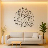 Shared Book Couple Metal Wall Art | Romantic Couple Decor