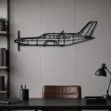 Silhouette en métal d'avion PA-46 Malibu, Décoration murale en métal, Décor aéronautique, Cadeau pour aviateur