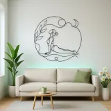 Upward Dog Flow Metal Wall Art | Yoga and Meditation Wall Decor