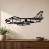 Silhouette en métal d'avion F86 Sabre Canada, décoration murale en métal, décoration aéronautique, cadeau pour aviateurs