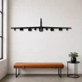 Silhouette d'avion B-52H Stratofortress en métal, Décoration murale en métal, Décor aéronautique, Cadeau pour aviateur