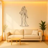 Classic Glamour Pose Metal Wall Art | Fashion Figure Wall Decor