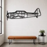 Silhouette d'avion T-6G Texan en métal, Décoration murale en métal, Décor aéronautique, Décor d'aviation