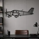Silhouette en métal d'avion Cherokee PA-28-140, Décoration murale en métal, Décor aéronautique, Cadeau pour aviateur