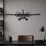 Silhouette d'avion DHC-6 Twin Otter en métal, Décoration murale aéronautique