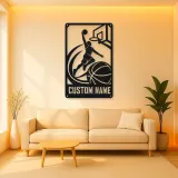 Personalized Basketball Dunk Metal Wall Art