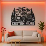Personalized Mountain Rescue Ambulance Metal Wall Art