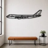 Silhouette d'avion en métal 747-200B, décoration murale en métal, décoration aéronautique, cadeau pour pilote