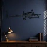 Insegna in metallo silhouette dell'aereo Cozy MK IV Angle, Silhouette di aerei in metallo, Decorazione murale aviazione, Decorazione per aviatori