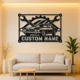 Personalized Classic Muscle Car Metal Wall Art
