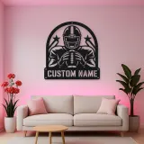 Personalized Football Player Rising Stars Metal Wall Art
