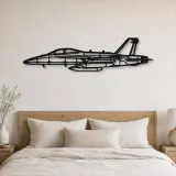 Silhouette en métal d'avion EA-18G, décoration murale en métal, décoration aéronautique, cadeau pour aviateurs