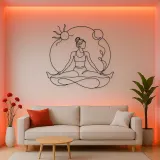 Wide Leg Fold Metal Wall Art | Yoga and Meditation Wall Decor
