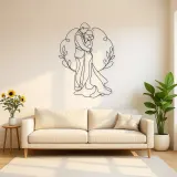 Newlywed Hug Metal Wall Art | Romantic Couple Decor
