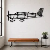 Silhouette d'avion PA-28-180 Cherokee Archer en métal, Décoration murale en métal, Décor aéronautique, Décor d'aviation