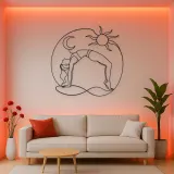 Wheel Pose Energy Metal Wall Art | Yoga and Meditation Wall Decor