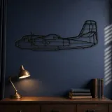 Silhouette en métal d'avion S-2T, décoration murale en métal, décoration aéronautique, décoration d'aviation