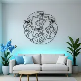 Tribal Dance Circle Metal Wall Art | Dance Silhouette Wall Decor