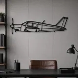 Silhouette d'avion PA-28 Cherokee en métal, Décoration murale en métal, Décor aéronautique, Décor d'aviation