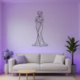 Arms Crossed Muse Metal Wall Art | Feminine Figure Wall Decor
