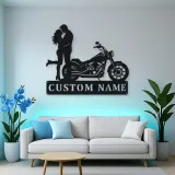 Personalized Cruiser Couple Metal Wall Art with Lifted Heel