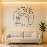 Wheel Pose Energy Metal Wall Art | Yoga and Meditation Wall Decor
