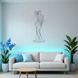 Art Deco Feminine Pose Metal Wall Art | Fashion Figure Wall Decor