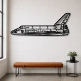 Silhouette en métal de la navette spatiale, décoration murale en métal, décoration aéronautique, décoration d'aviation