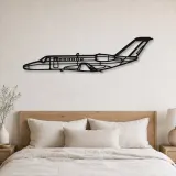 Silhouette d'avion en métal 525B CJ3, décoration murale en métal, décoration aéronautique, cadeau pour pilote