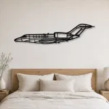 Silhouette de l'avion Citation X en métal, Silhouette d'avion en métal, Décoration murale aviation, Décoration aviateur