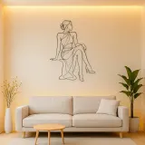 Crossed Leg Fashion Pose Metal Wall Art | Fashion Figure Wall Decor