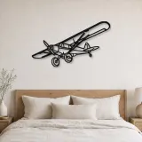 Silhouette d'avion Super Cub en métal, Décoration murale en métal, Décor aéronautique, Décor d'aviation