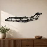 Silhouette en métal d'avion Challenger 350, Décoration murale en métal, Décor aéronautique, Cadeau pour aviateur