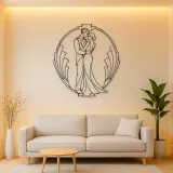 Art Deco Couple Metal Wall Art | Romantic Couple Decor
