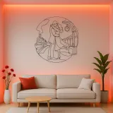 Train Station Reunion Metal Wall Art | Romantic Couple Decor