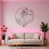 Standing Split Line Metal Wall Art | Yoga and Meditation Wall Decor
