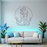 Hand in Hand Silhouette Metal Wall Art | Romantic Couple Decor