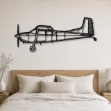 Silhouette d'avion en métal 180K, Décoration murale en métal, Décor aéronautique, Décorateur aviateur