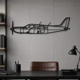 Silhouette d'avion PA-32R-301 Saratoga HP II en métal, Décoration murale en métal, Décor aéronautique, Décor d'aviation