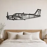 Silhouette d'avion Bonanza A36TC en métal, Décoration murale en métal, Décor aéronautique, Décor d'aviation