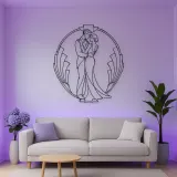 Art Deco Couple Metal Wall Art | Romantic Couple Decor
